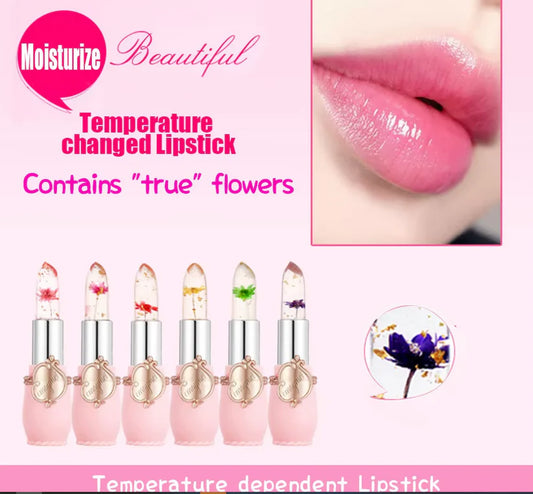 ( ১ পিস) Jelly Dried Flower Color Changing Lip Balm with FREE Lip Liner