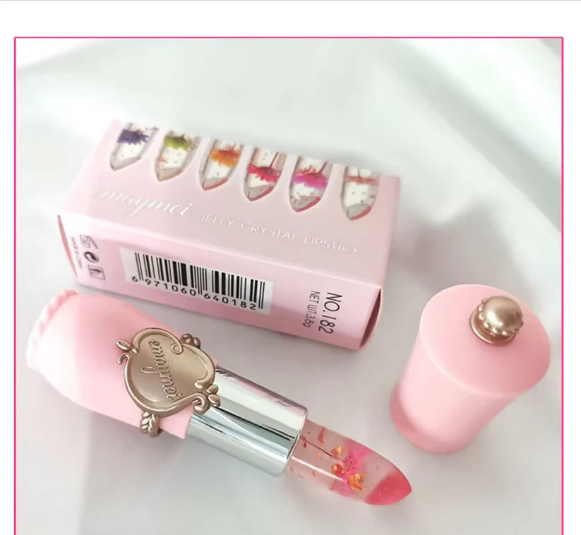 ( ১ পিস) Jelly Dried Flower Color Changing Lip Balm with FREE Lip Liner